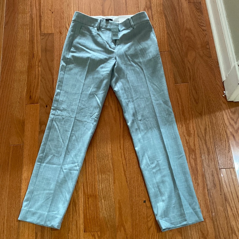 NWT Ann Taylor Cross Weave Straight Pant 0 petite